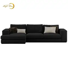 MAGIC CLASS - SALA MODERNA HIPNOS MICROFIBRA NEGRA