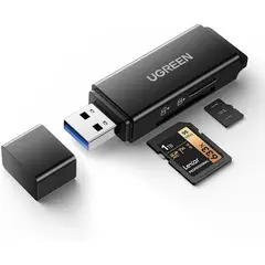 UGREEN - Lector De Tarjetas USB 3.0 Adaptador Micro SD TF Hub 2 En 1