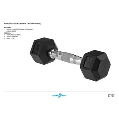 SPORT FITNESS - Mancuerna Encauchada Hexagonal 2Kg Unidad