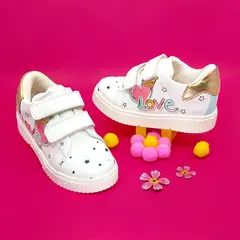PAPOS - Tenis Casuales Milano Magic - Zapatillas NIñas - Crema