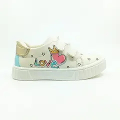 PAPOS - Tenis Casuales Milano Magic - Zapatillas NIñas - Crema