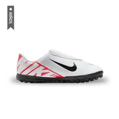 NIKE - Zapatillas Turf Jr Vapor 15 Club Niños-Blanco/Rojo