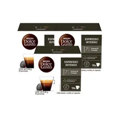 DOLCE GUSTO - Nescafe Espresso Intenso X 3 Cajas