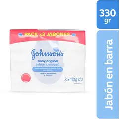JOHNSONS BABY - Jabón Bebé JOHNSON'S Cremoso Original TRIPACK X 330 Gr