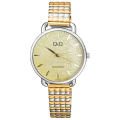 Q&Q - Reloj Qq Qyq Flowers Qc27j201 Cuadritos Acero Estuche