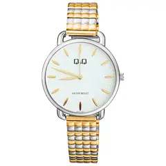 Q&Q - Reloj Qq Qyq Flowers Qc27j201 Cuadritos Acero Estuche_.