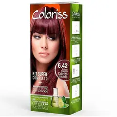COLORISS - Tinte Capilar Rubio Oscuro Cobrizo Irisado 6.42