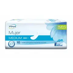 TENA - Toallas Mujer Medium x 10 Und