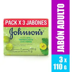 JOHNSON AND JOHNSON - Jabón JOHNSON'S Uva Verde TRIPACK x 330 Gr