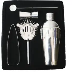 GENERICO - Kit bartender profesional set coctelera 5 piezas bar