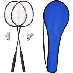 GENERICO - Set Raquetas X 2 Badminton + 2 Gallitos Volantes + Estuche
