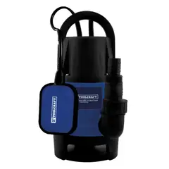 TOOLCRAFT - Bomba Sumergible Plástica 1 Hp Para Agua Sucia