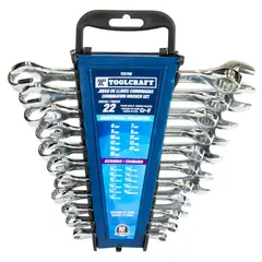 TOOLCRAFT - Set 22 Llaves Combinadas En Pulgadas Y Milímetros