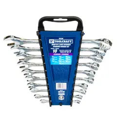 TOOLCRAFT - Set 10 Llaves Combinadas 1/4" Hasta 3/4" Estuche