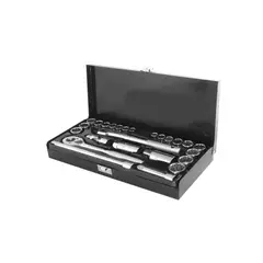 TOOLCRAFT - Juego De Copas Con Ratchet 3/8" De 26 Piezas