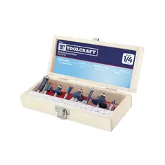 TOOLCRAFT - Set De 8 Fresas Para Ruteadora Estuche De Madera