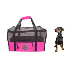 HALLY PET - Maletín cargador mediano 42 x 26 x 24 cm Rosado