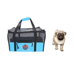 HALLY PET - Maletín cargador grande 54 x 30 x 24 cm Celeste