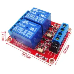 GENERICO - Modulo Rele De 2 Canales De 12vdc Para Electrónica