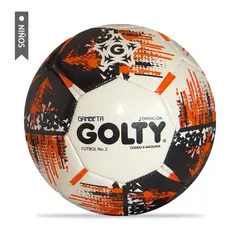 GOLTY - Balón Fútbol Fundamentación Gambeta Niños No.3-Blanco