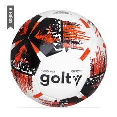 GOLTY - Balón Fútbol Fundamentación Gambeta Niños No.4-Blanco