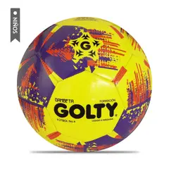 GOLTY - Balón Fútbol Fundamentación Gambeta Niños No4-Amarillo
