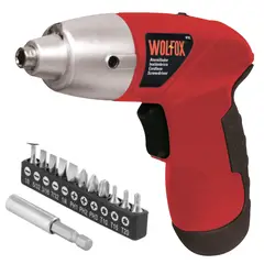 WOLFOX - Atornillador Inalámbrico 1/4" Puntas Incluidas