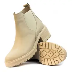 VILLABONR - Botín Cuero VSH-5005 BEIGE