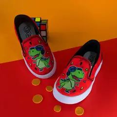 PAPOS - Casuales Dino Rojo - Zapatos Niños - Rojo