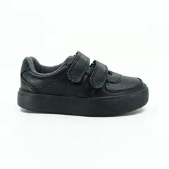 PAPOS - Zapatos Escolares Matias Negro Velcro - 100% Cuero - Negro