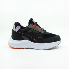 PAPOS - Tenis NEON Negro y Naranja - Negro