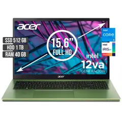 ACER - Portátil Aspire Intel Core I5 40GB RAM 512GB SSD + 1TB HDD 15.6"
