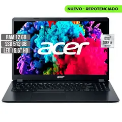 ACER - PORTATIL ASPIRE 3 INTEL CORE i5-1035G1 SSD 512GB RAM 12GB LED 15,6 HD