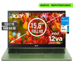 ACER - PORTATIL ASPIRE INTEL CORE I5-1235U SSD 2TB RAM 64GB LED 15,6 FHD