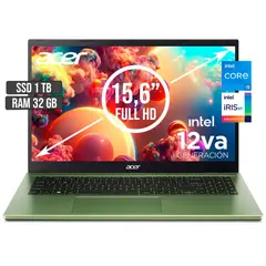 ACER - PORTATIL ASPIRE INTEL CORE I5-1235U SSD 1TB RAM 32GB LED 15,6 FHD