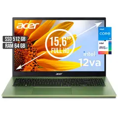 ACER - PORTATIL ASPIRE INTEL CORE I5-1235U SSD 512GB RAM 64GB LED 15,6 FHD