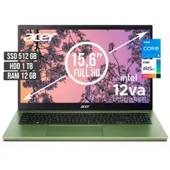 ACER - PORTATIL ASPIRE INTEL CORE I5-1235U SSD 512GB + HDD 1TB RAM 12GB LED 15,6 FHD