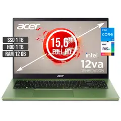 ACER - Portátil Aspire Intel Core I5 1235U 1TB+1TB 12GB Ram 15.6" FHD