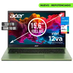 ACER - PORTATIL ASPIRE INTEL CORE I5-1235U SSD 1TB RAM 16GB LED 15,6 FHD