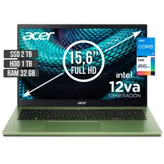 ACER - Portátil Aspire Intel Core I5 32GB RAM 2TB+1TB 15.6" FHD