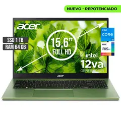 ACER - PORTATIL ASPIRE INTEL CORE I5-1235U SSD 1TB RAM 64GB LED 15,6 FHD