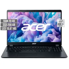 ACER - PORTATIL ASPIRE 3 INTEL CORE i5-1035G1 SSD 256GB RAM 20GB LED 15,6 HD