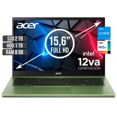 ACER - Portátil Aspire Intel Core I5 1235U 8GB RAM 2TB+1TB 15.6" FHD