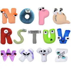 GENERICO - 13 letras del abecedario de peluche educativo infantil N-Z