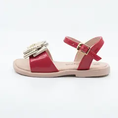 PAPOS - Sandalia Eboni Rojo y Dorado - Sandalias Niñas - Dorado