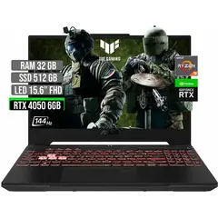 ASUS - TUF AMD RYZEN 9-7940HS SSD 512GB RAM 32GB RTX 4050 6GB LED 15.6" FHD 144 Hz