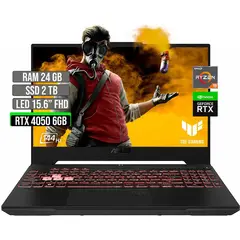 ASUS - TUF AMD RYZEN 9-7940HS SSD 2TB RAM 24GB RTX 4050 6GB LED 15.6" FHD 144 Hz