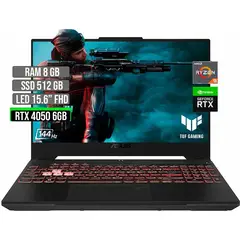 ASUS - TUF AMD RYZEN 9-7940HS SSD 512GB RAM 8GB RTX 4050 6GB LED 15.6" FHD 144 Hz