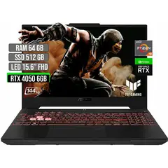 ASUS - TUF AMD RYZEN 9-7940HS SSD 512GB RAM 64GB RTX 4050 6GB LED 15.6" FHD 144 Hz