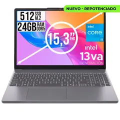 LENOVO - PORTATIL SLIM INTEL CORE I5-13420H SSD 512GB RAM 24GB LED 15,3 FULL HD